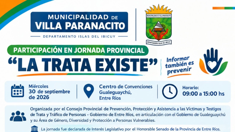 Secretaria de Promoción Humana "JORNADA PROVINCIAL LA TRATA EXISTE"